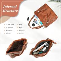 Bolso de Hombro para Mujer, Bandolera de Cuero PU, informal, Gran Capacidad - details 10