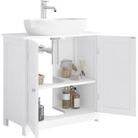 Mueble Baño Moderno de Madera Lavabo Bajo con Armario y Sifón Estante Ajustable con 2 Puertas - details 4