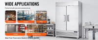 Congelador comercial SucceBuy de 38,83 pies cúbicos, congelador vertical con 2 puertas. Acero inoxidable, descongelación automática, 6 estantes ajustables. Control de temperatura de -13 a 5 ℉ , 4 ruedas para movilidad. - details 5