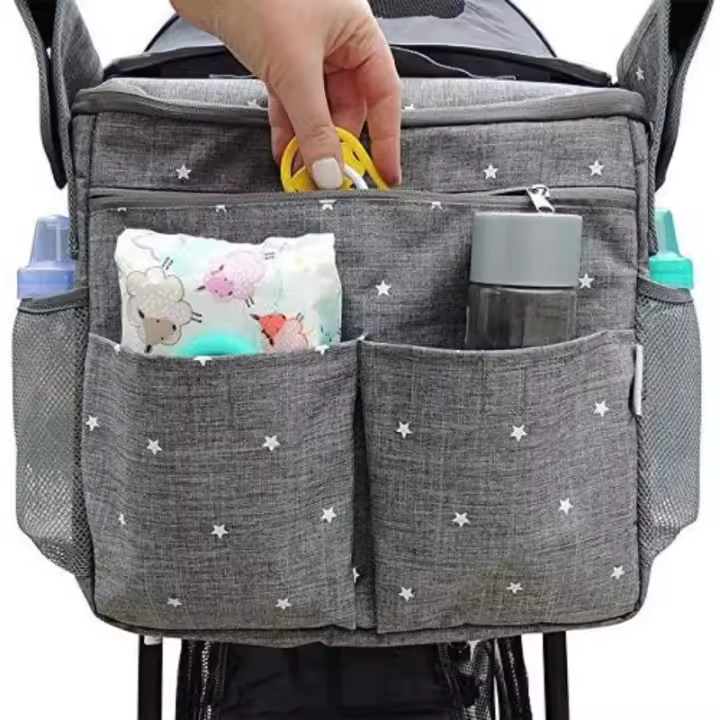 Bolsa de Mamá Portátil Bolsa de Almacenamiento para Cochecito de Bebé con Correa Antideslizante - 1