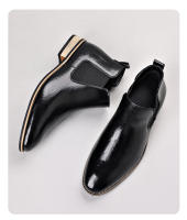 Chelsea botas de hombre de manga británica retro de talla grande botas de cuero británicas - details 10