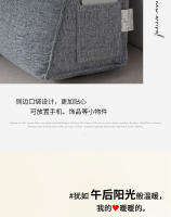 Almohada de cuña, cabecera Triangular pequeña, respaldo de lectura para cama, almohada de soporte para espalda con funda extraíble, cojines de suelo - details 12