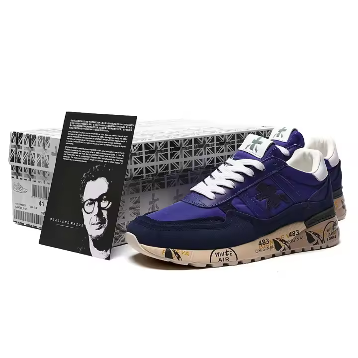 Zapatos Deportivos Casuales Para Hombre PREMIATA Azul Moda Transpirables Zapatillas De Correr Moda Para Hombre - 1