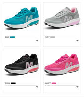 Zapatos deportivos de marca para mujer, zapatos tonificantes para aumentar la altura de 5 Cm, zapatillas de deporte con cuña, zapatos mecedores transpirables, zapatos con plataforma para sacudir - details 3