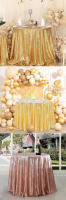 Mantel Brillante de Lentejuelas Ideal para Cumpleaños, Boda, Baby Shower, Navidad - details 0