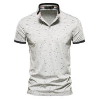 Camiseta Polo AIOPESON Casual Impresa para Hombres Diseño Delgado con Cuello en Algodón de Alta Calidad para Verano Estilo Clásico Ropa Masculina - details 2