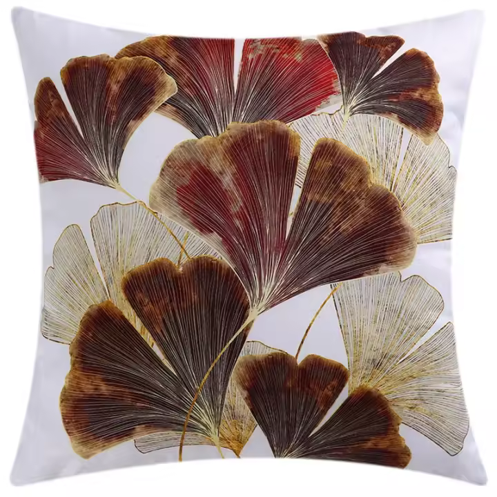 Funda de almohada nórdica con estampado de flores, cubierta de cojín de doble cara para sofá, sala de estar, oficina, 45cm, decoración del hogar - 1