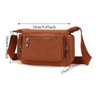 Bolso cruzado de nailon portátil, bolso de mano ligero de Color sólido para mediana edad, correa ajustable, bolso de hombro multibolsillos de moda - details 0