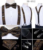 Conjunto de Borlas de Seda para Hombres Paquete de Cuadrillo de Paisley Naranja Pintado - details 14