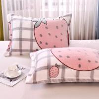 2PC Customizable Flannel  Pillowcase Coral Fleece Winter Thick Warm pillowcase Double Sided Velvet Bedding - details 8