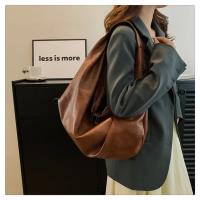 Bolsos de hombro grandes negros para mujer, bolso de compras grande, bolso cruzado de cuero suave de calidad de Color sólido, bolso de mano de viaje para mujer - details 15