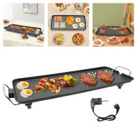 Placa eléctrica para parrilla de mesa con revestimiento antiadherente, parrilla para mesa de barbacoa, para 1-6 personas, para exteriores, acampar, patio trasero - details 3