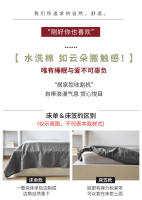 Juego de Ropa de Cama de Algodón Puro Estilo Muji Cubierta de Edredón de Cuatro Piezas - details 0