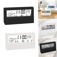 Reloj termo higrómetro, pantalla meteorológica creativa, despertador electrónico, decoración de mesa de escritorio para salón y dormitorio - details 7