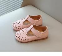 Zapatos informales para niñas, calzado de cuero suave con recortes calados de princesa, con correa en T, para primavera y verano, 2025 - details 8