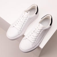 Zapatos blancos retro con punta negra para hombre, zapatillas versátiles - details 3