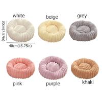 Práctica cama gruesa y cálida para perros, cama suave y cómoda con forma de Donut, nidos para perros de peluche, sofá cama redondo para cachorros para otoño e invierno - details 0