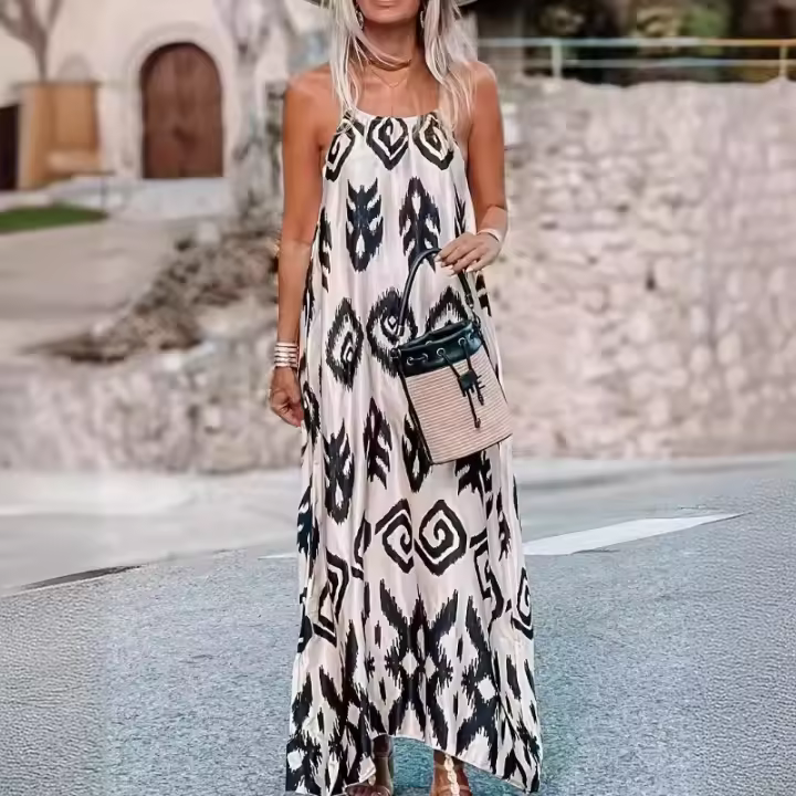 Vestido Casual de Verano para Mujer con Estampado Moda de Verano - 1
