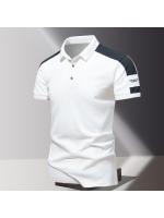 Polos de Verano de Algodón 100% Camiseta de Cuello Elegante para Hombres Manga Corta Alta Calidad - details 1