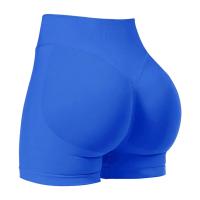 Pantalones cortos elásticos de impacto para correr y ciclismo de 4,5 pulgadas, pantalones cortos sin costuras con cintura baja acanalada, pantalones cortos de gimnasio, pantalones cortos de Yoga para botín alto - details 4