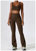 Traje de Yoga Deslizante para Mujer Entrenamiento de Baile Secado Rápido Fitness y Ocio Conjunto de Deporte de Dos Piezas Chaleco+Pantalones - details 6