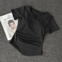 Camiseta Deportiva de Manga Corta Camiseta de Entrenamiento Ajustada con Almohadillas - details 9