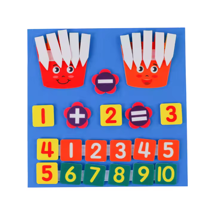 Juguetes Montessori Para Niños Números De Dedos De Terciopelo Juego De Matemáticas Para El Aprendizaje Temprano Desarrollo De Inteligencia Para Bebés Y Niños Pequeños Ayuda Docente - 1