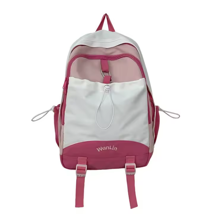 Mochila Escolar Estilo Coreano Material de Forro de Nylon Diseño de Estudiantes de Secundaria - 1