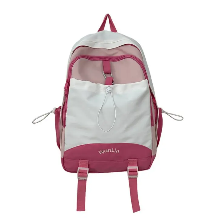 Mochila Escolar Estilo Coreano Material de Forro de Nylon Diseño de Estudiantes de Secundaria - 1