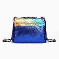 Moda Nuevo Arco Iris Color Empalme Bolsa Pájaro Cabeza Cadena Hombro Crossbody Señoras Bolsa - details 4