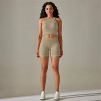 Camiseta Deportiva sin Costuras Conjunto de Gimnasio para Mujer Leggings de Yoga de Cintura Alta Traje de Fitness Type de Patrón Sólido Material Exterior y Lining de Poliéster Temporada Primavera/Verano - details 6