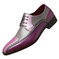 Zapatos elegantes de cuero para hombre, calzado Formal de lujo para oficina, fiesta, negocios, marrón, inglés, color negro - details 1