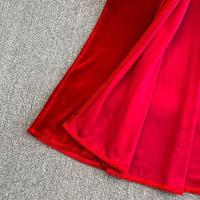 Vestido Liso de Espalda sin Mangas con Cuello en V Profundo Estilo Coreano Vintage para Fiestas de Verano - details 5