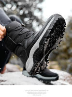 Botas de nieve cálidas y afelpadas para hombre, botines informales de alta calidad, impermeables y antideslizantes, para senderismo y trabajo en invierno - details 10