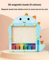 Laberinto magnético de colores Juguetes educativos Montessori de madera para clasificar Perlas magnéticas Laberinto Puzzle Tablero de dibujo Actividades de aprendizaje temprano Regalos para niños - details 3