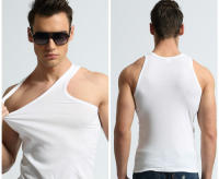 Caumanl-ropa interior de algodón para hombre, camiseta sin mangas de alta calidad para culturismo, Chaleco Ajustado sin mangas, talla CN - details 12