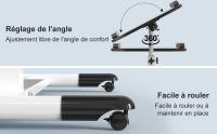 Rcynview Mesa de Escritorio Plegable Portátil Altura Ajustable Estilo Moderno con Cajón Utility - details 6