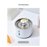 Fuente de agua para gatos de acero inoxidable, fuente automática de 81oz (2,4l) con luz LED e interruptor, para gatos y perros - details 10