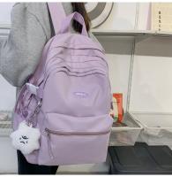 Nueva Mochila Sencilla para Estudiantes Universitarios Mochila de Color Sólido para Hombres y Mujeres - details 21