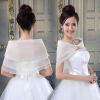 Chal de boda transparente, bufandas cómodas de llevar con buen efecto drapeado, adecuado para vestido de fiesta Formal - details 1