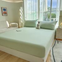 Sombrero de cama completamente envuelto, sábanas gruesas, algodón de lavado universal, juego de tres piezas, cuatro estaciones - details 2