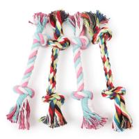 Juguete de Cuerda de Algodón Doble Nudo Vibrante Diseño Colorido para Cachorros Energéticos - details 3