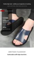 Zapatillas de Moda para Hombre Únicas, Resistentes al Desgaste, Antideslizantes, Estilo Coreano, Ropa Informal Versátil de Fondo Suave - details 3