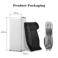 Herramienta Plegable de Acero Inoxidable Portátil Cuchillo de Bolsillo Desmontable para Supervivencia al Aire Libre Cuchara de Punto de Hebilla - details 4