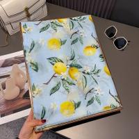 Nueva moda, suave bufanda de viscosa Floral con árbol de limón, chal bohemio elegante con flecos finos para mujer, perfecto para viajes y Hijab musulmán informal 2025 - details 3
