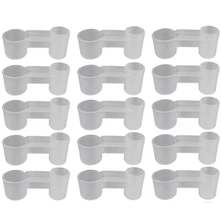 15 Uds. Botella de agua de Soda de plástico, bebedero para pájaros, taza alimentadora, comedero para palomas y pollos, accesorios de alimentación para animales - 1