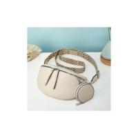 Riñoneras de media luna para mujer, bolso de pecho informal de cuero PU con monedero pequeño, bolsos cruzados de viaje de gran capacidad - details 15
