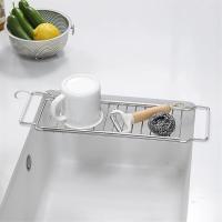 Estante de almacenamiento retráctil para fregadero de cocina, escurridor de trapo, filtro de platos para el hogar, estante de almacenamiento de frutas y verduras - details 3