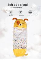 Saco de dormir de algodón puro para niños, almohada divertida, antipatadas, hogar, animal de dibujos animados, colorido - details 0