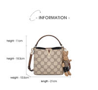 FOXER-Bolso cruzado de cuero sintético para mujer, bandolera con estampado de cubo - details 2